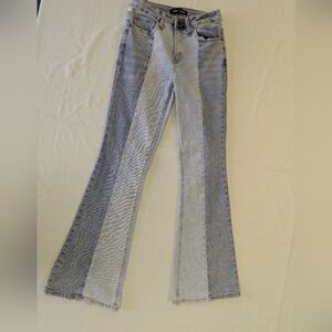 Almost Famous Contrast Flared Jeans